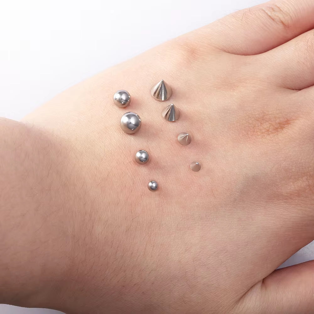 Sticker Fake Belly Eyebrow Lip Piercing Stud Non Piercied Earring Stud Set New Fake Nose Ring Piercing Jewelry Dermal Anchor Top