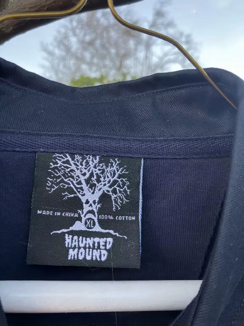 American Retro Shirt Y2K Sweatshirt Mens Womens Halloween Pumpkin Head Embroidered Oversized Sweatshirt Casual Cotton Tops