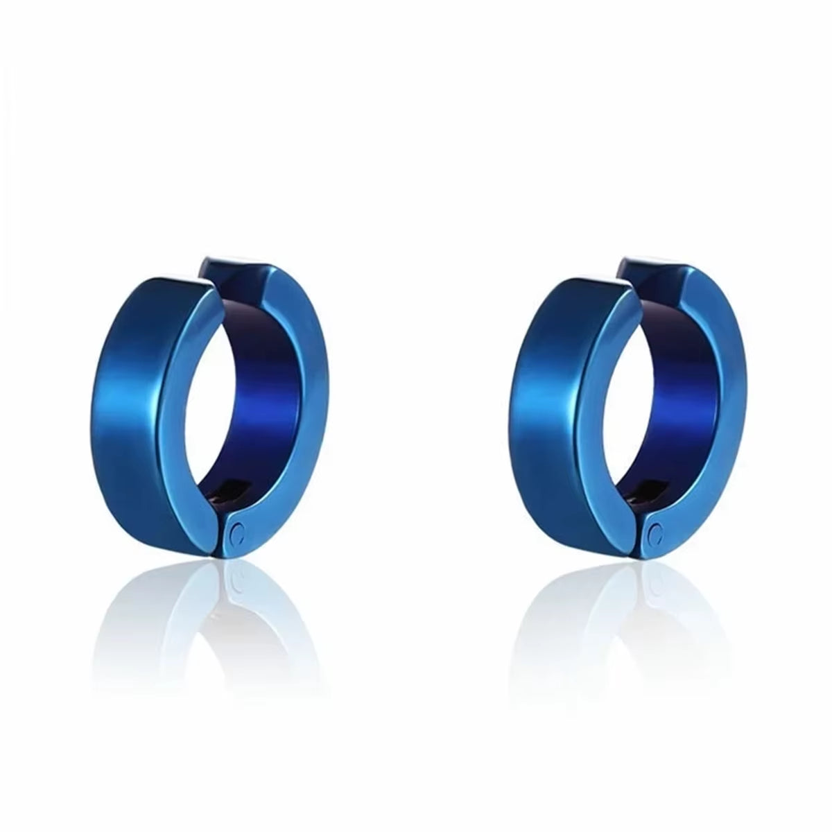 2Pcs 316L Fashion Stainless Steel Cuff Earring, Non Piercing Hoop Earring Clip on Earring Fake Piercing Earring Hoop