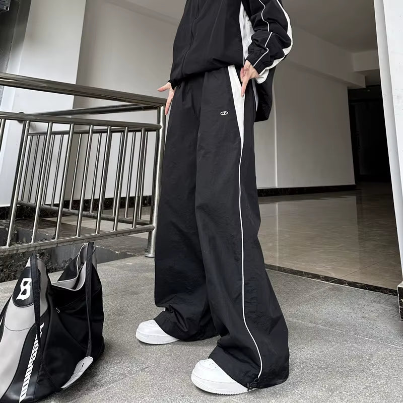 Women Casual Joggers Pants Fashion Streetwear Oversized Sports Wide Leg Pants Hip Hop Y2K Sweatpants High Waist Baggy Trousers
