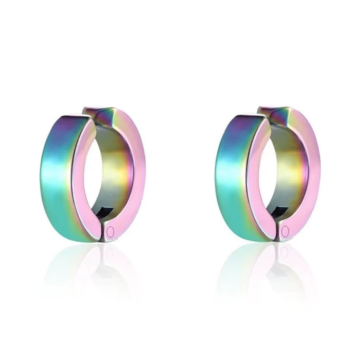 2Pcs 316L Fashion Stainless Steel Cuff Earring, Non Piercing Hoop Earring Clip on Earring Fake Piercing Earring Hoop